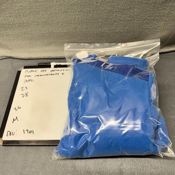 Tommy Bahama Jacket Mens Medium Blue 1/4 Zip Fleece Pullover Coastal RARE STYLE - Picture 7 of 7